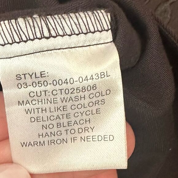 ROPER vintage women's snap down western shirt embroidered black on black size s - Picture 5 of 7